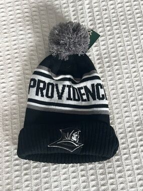 Legacy Providence College Friars Knit Pom Beanie Hat - Black & Gray